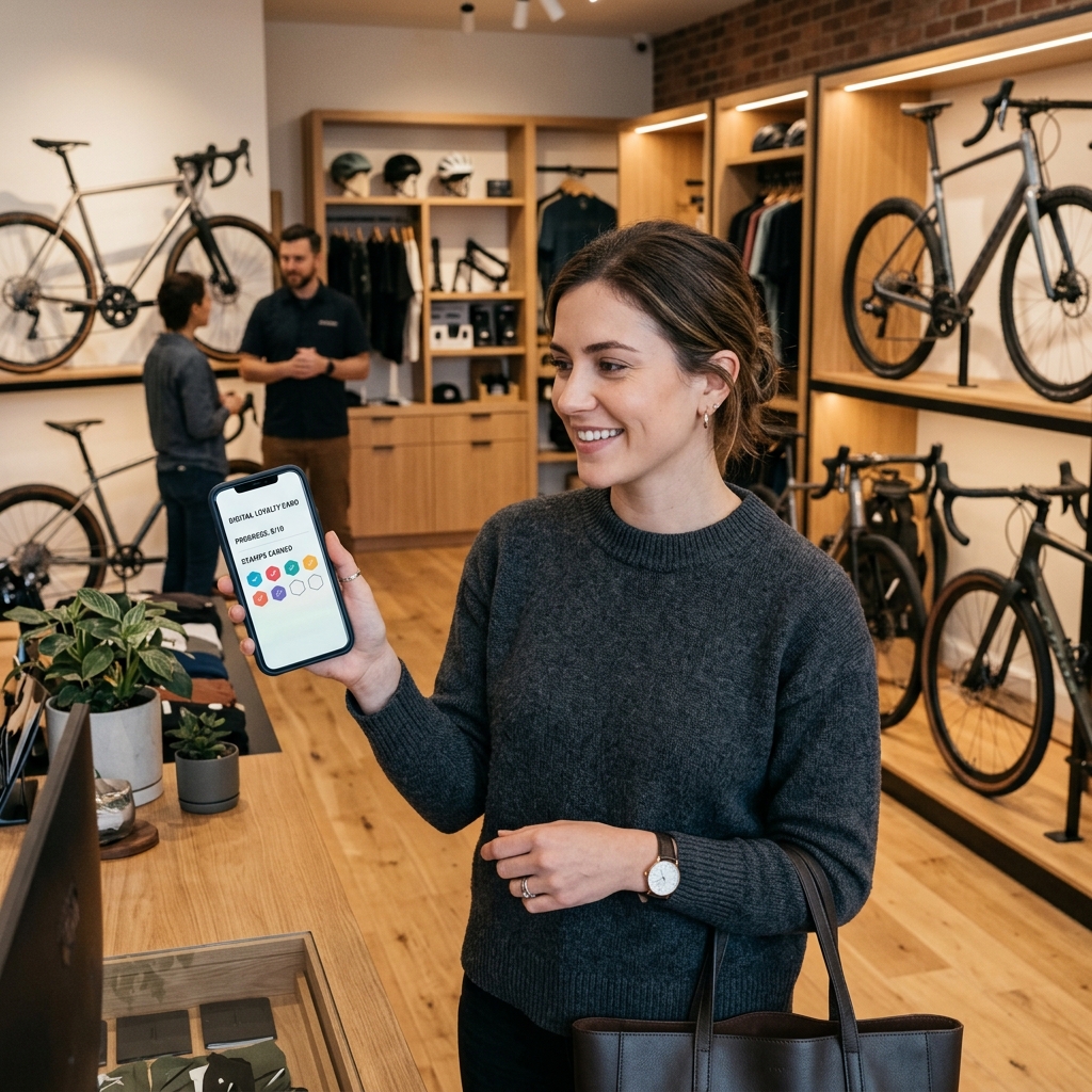 Fondo de tienda de bicicletas
