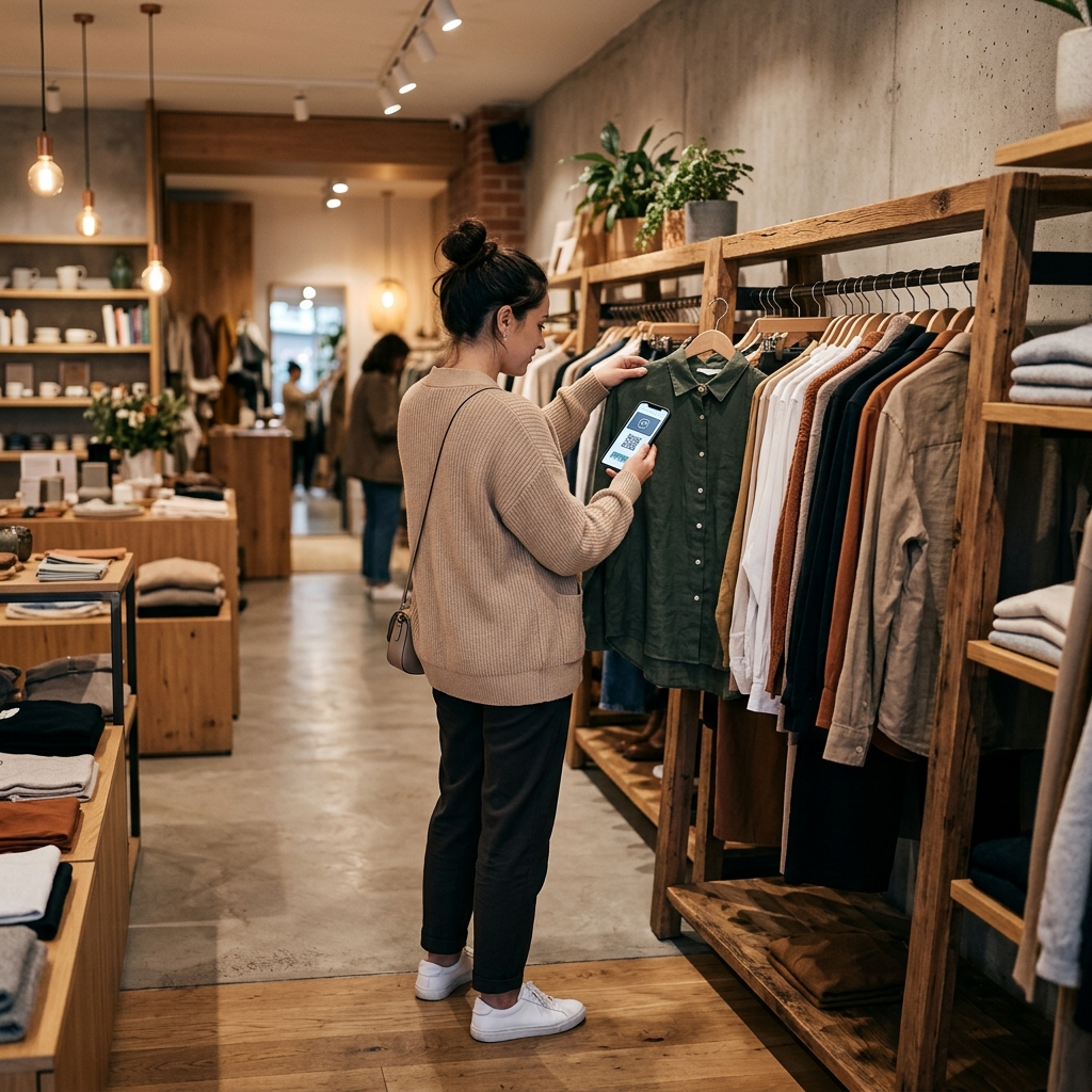 Fondo de tienda de ropa